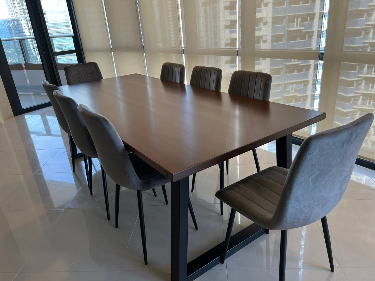 JOEL 6-8 SEATER DINING TABLE & BENCH SET
