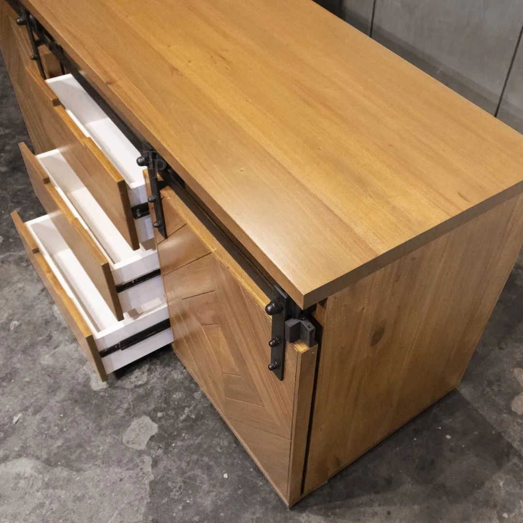 MARIO INDUSTRIAL FARMHOUSE BUFFET TABLE