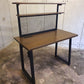 DALLAS DESK WITH DIVIDER MESH AND SHELVING